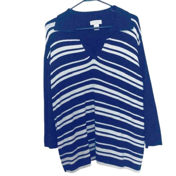 Worthington Women’s Collar V- Neck Long Sleeve Sweater 2X - Picture 2 of 6